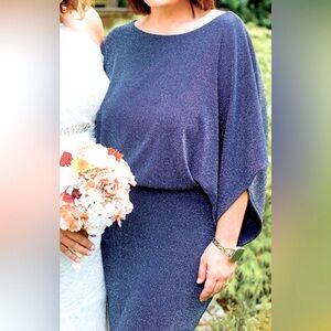 Jessica Howard Women's Open-Back Dolman-Sleeve Elastic-Waist Dress